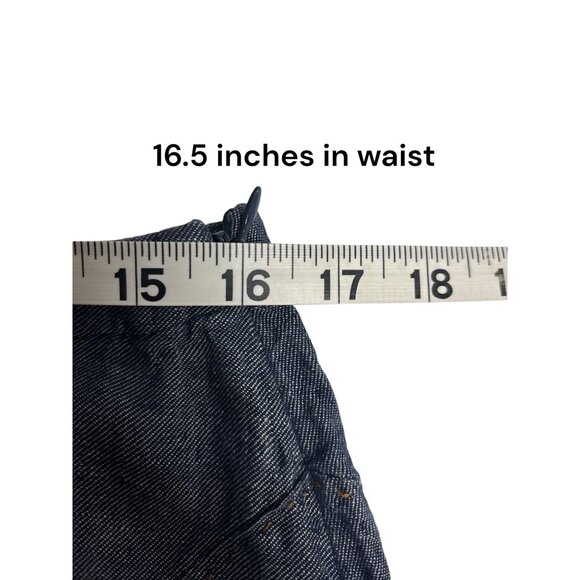 Cabi Womens Linen A-Line Denim Skirt Size 8 Blue Stitching Detail - Picture 5 of 6